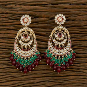 Indo Western Meenakari Earring With Gold Plating