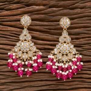 Indo Western Beads Earring With Gold Plating