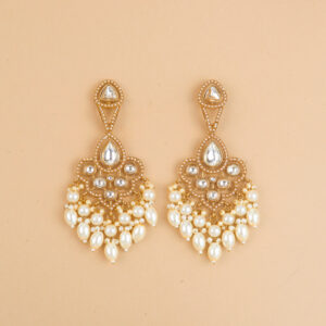 Indo Western Classic Earring With Mehndi Plating