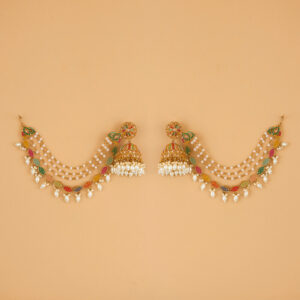 Indo Western Jhumki With Mehndi Plating