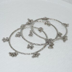 Ghungroo Silver 3 pc bangles