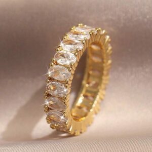 Cubic Zirconia Oval Infinity Band