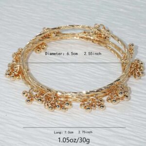 Ghungroo gold 3 pc bangles - Image 6