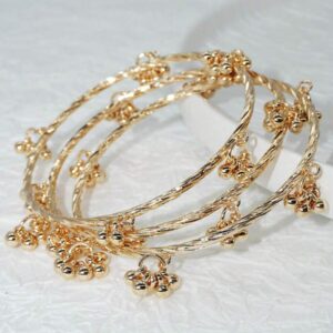 Ghungroo gold 3 pc bangles