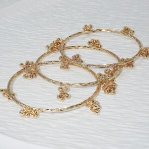 Ghungroo gold 3 pc bangles - Image 5