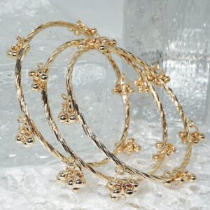 Ghungroo gold 3 pc bangles - Image 4