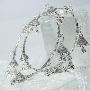 Silver bangles Iron Alloy Set of 2 - Image 3