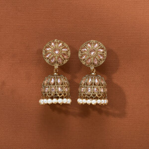Jhumki With Mehndi Plating