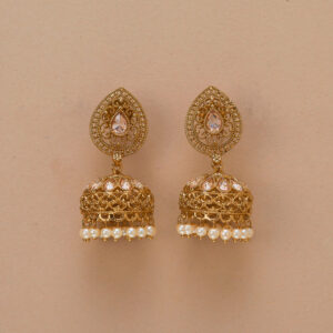 Classic Jhumki With Mehndi Plating