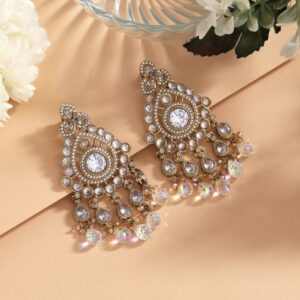 White Color Cubic Zirconia Earrings