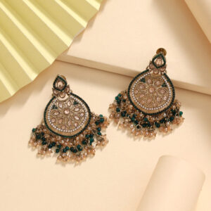 Black Color Cubic Zirconia Earrings