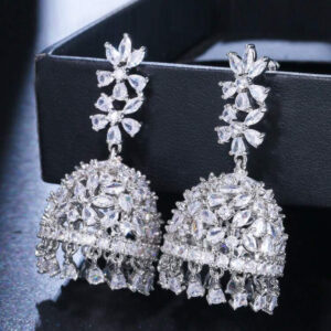 Full Cubic Zirconia Jhumkis