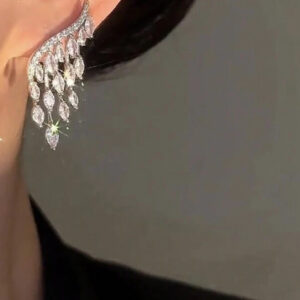 Waterfall cubic zirconia earrings