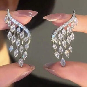 Waterfall cubic zirconia earrings - Image 4